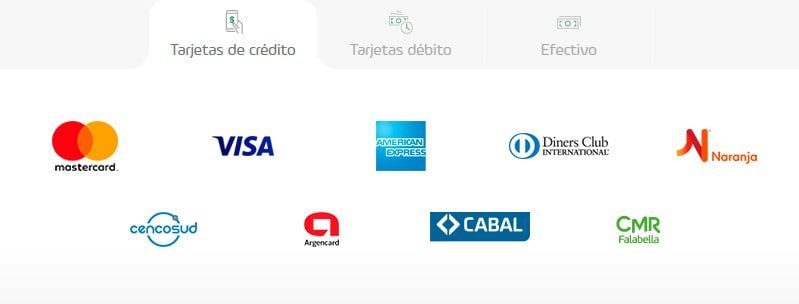 variedades de pago PayU Argentina